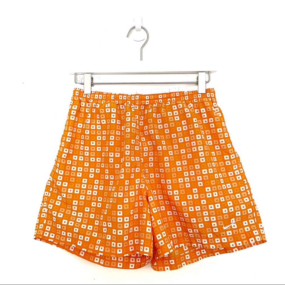 Vintage Nike Geometric Square Print Athletic Hiking Shorts Small Y2K Gorpcore